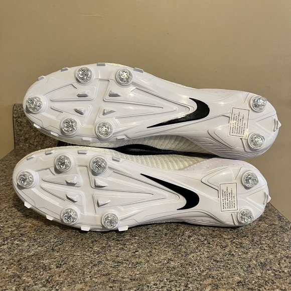 Nike Alpha Menace Elite 2 Detachable Football cleats White Black Mens Size‎ 14.5 - Picture 8 of 11